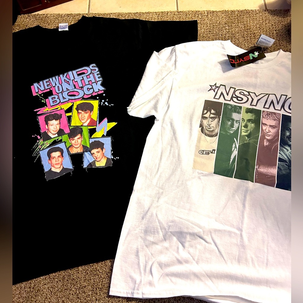 Boy Band Fan Lot- *Nsync & NKOTB graphic tees- unisex
